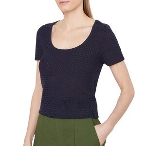 Vince Crochet Short Sleeve Sweater - Small